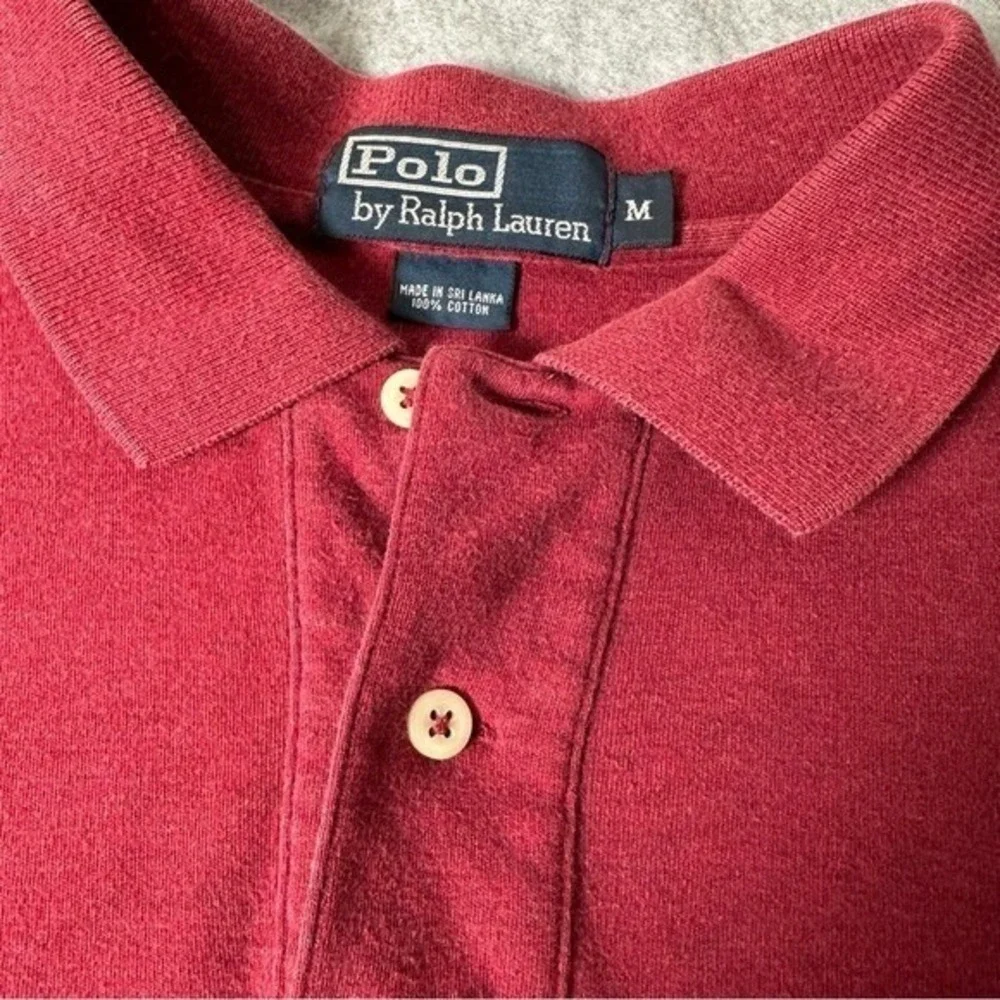 Polo Ralph Lauren Mens Red Short Sleeve Pique Polo‎ Shirt Size M
